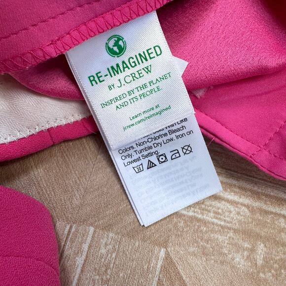 J. Crew Pink Pleated Wide Leg Trouser Pants Womens Size 4 High Rise Cuffed Hem - Picture 9 of 12